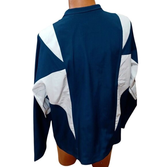 Team 365 Icon Colorblock Softshell Full Zip Jacket Men's XL Blue White TT82 NEW - Picture 4 of 8